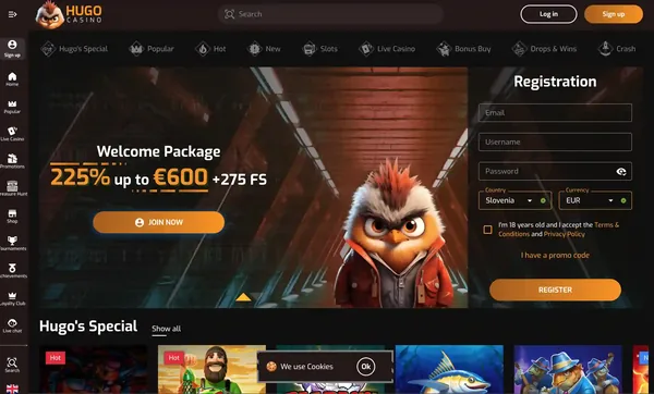 Hugo Casino na mobitelu